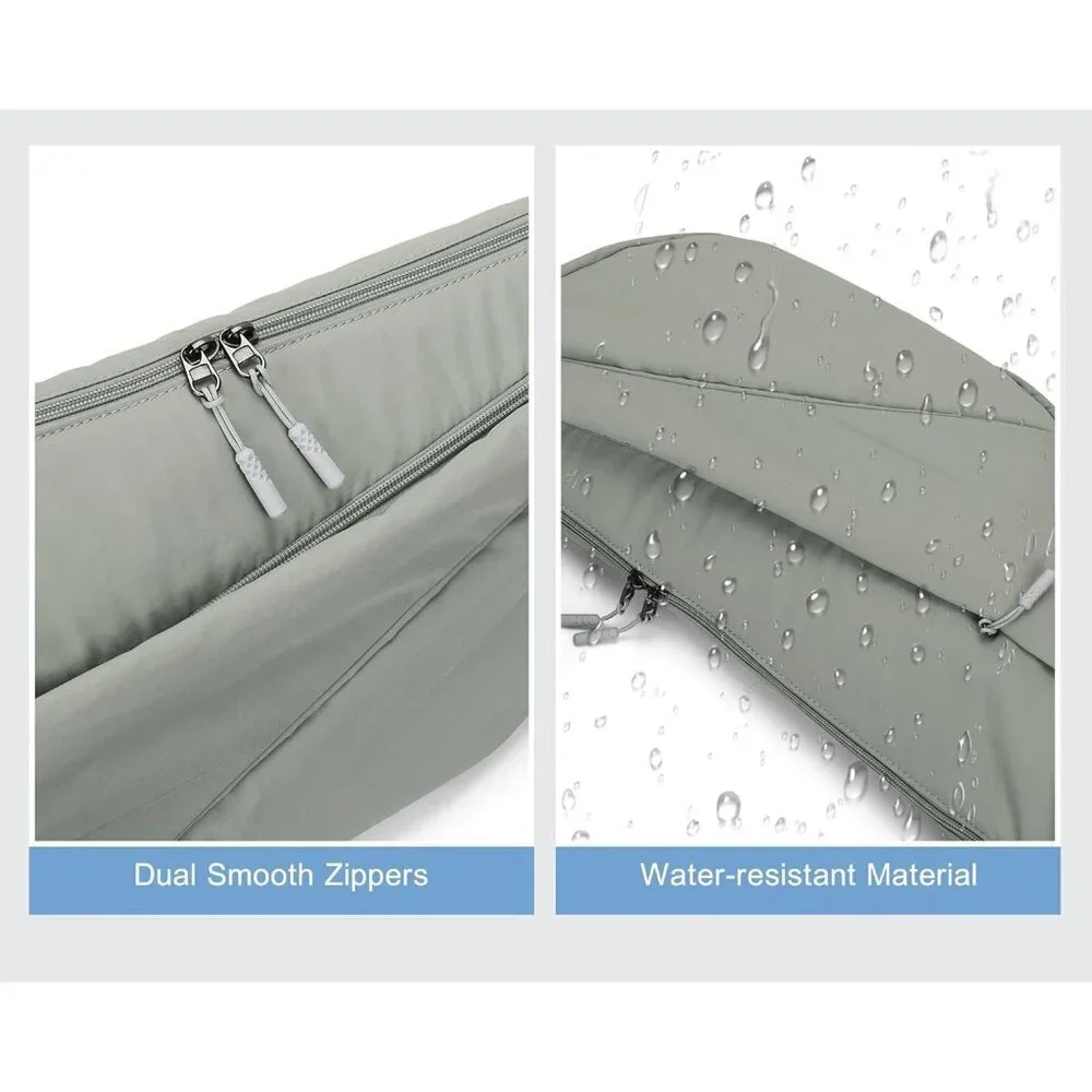 Nylon Crescent Crossbody Bag Unisex Lightweight Travel Shoulder Bag - Picture 5 of 7